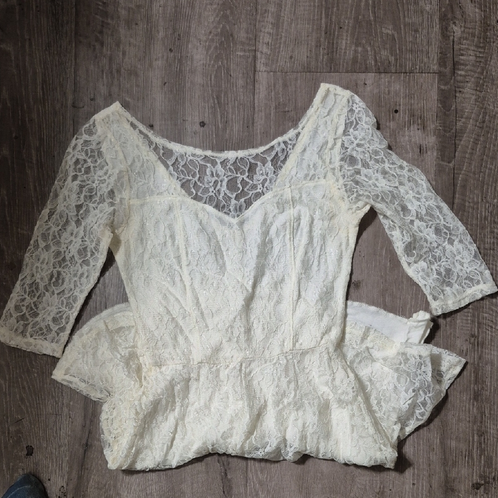 BP Cream Lace Mini Dress